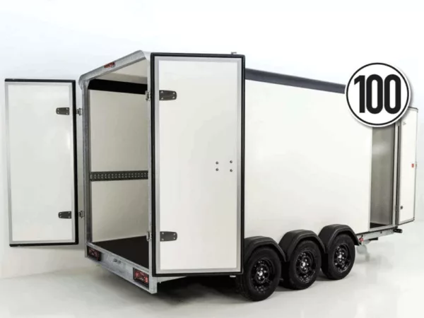 Henra Kofferanhänger Boxvan black H:220 3,5t |Tridem|Türe