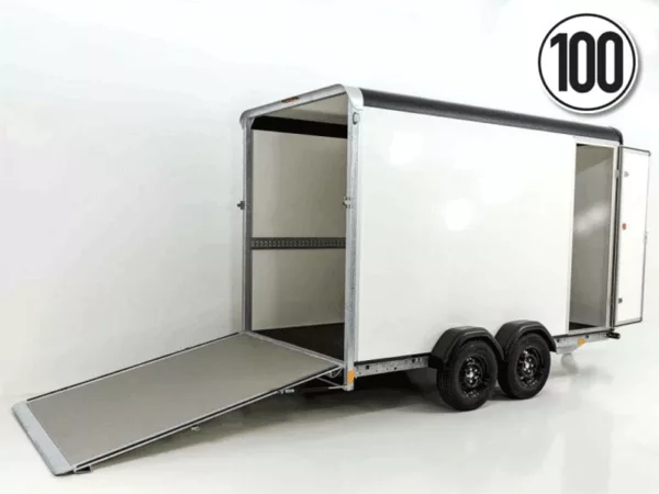 Henra Kofferanhänger Boxvan black  H:220cm 2,7t|Rampe Türe