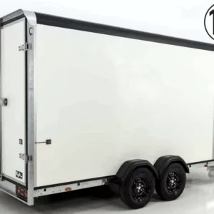 Henra Kofferanhänger Boxvan black 183x465cm H:220 2,7t|Türe
