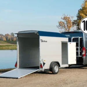 Debon Kofferanhänger Cargo H:190cm 1,3t|Alu, Polybug|Tür|blau