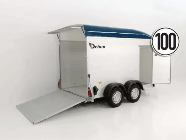 Debon Kofferanhänger Cargo  H:200cm 2,0t|Alu|Polybug|Tür|blau