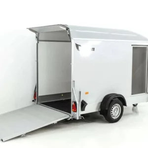 Debon Kofferanhänger C300 148x295cm H:190cm 1,3t| Polybug|Tür|grau