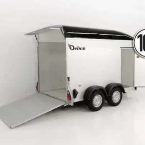 Debon Kofferanhänger Cargo H:200cm 2,0t|Alu|Polybug|Tür|schwarz