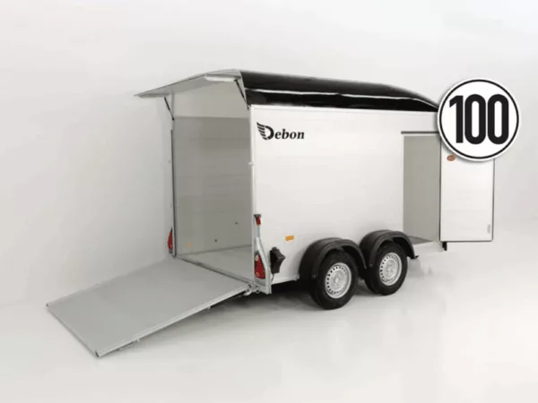 Debon Kofferanhänger Cargo  H:200cm 2,0t|Alu|Polybug|Tür|schwarz