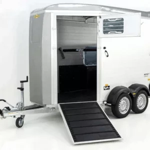 Humbaur Pferdeanhänger Notos Alu 2700 S |silber| Frontausstieg
