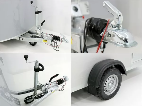 Debon Kofferanhänger Cargo  H:190cm 1,3t|Alu|Polybug|Tür|schwarz – Bild 13