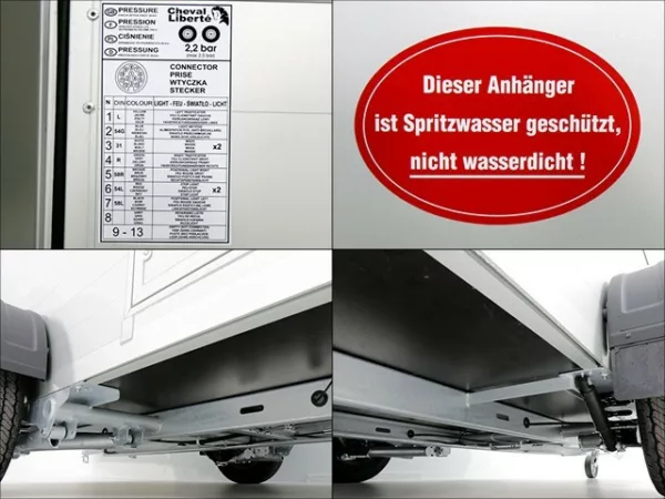 Debon Kofferanhänger Cargo  H:190cm 1,3t|Alu|Polybug|Tür|schwarz – Bild 17