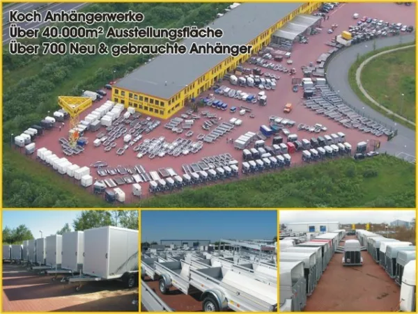 Debon Kofferanhänger Cargo  H:190cm 1,3t|Alu|Polybug|Tür|schwarz – Bild 18