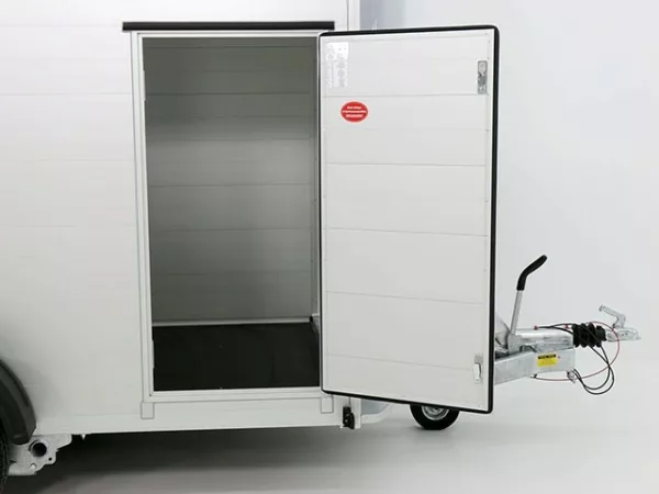 Debon Kofferanhänger Cargo  H:190cm 1,3t|Alu|Polybug|Tür|schwarz – Bild 9