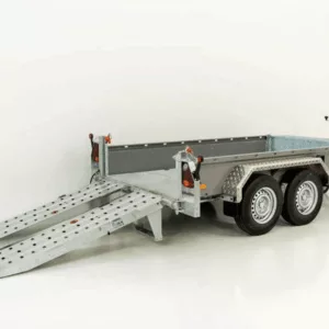 Vezeko Baumaschinenanhänger BA 155x360cm 3,5t|SB|Schwenk-Rampen|grau