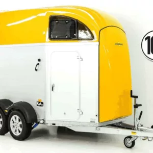 Humbaur Pferdeanhänger XANTHOS AERO 2400|gelb|Alufelgen