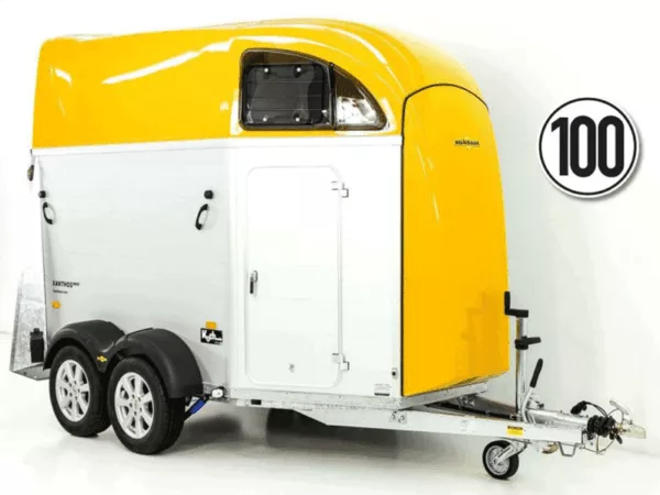 Humbaur Pferdeanhänger XANTHOS AERO 2400|gelb|Alufelgen