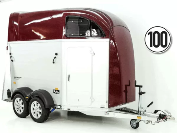 Humbaur Pferdeanhänger XANTHOS AERO 2400|purple red|Alufelgen