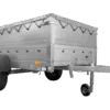 Faltbarer Pkw Anhänger Garden Trailer 230 KIPP mit zusätzlichen Bordwänden, Stützrad, Flachplane und Planenträgern] – Bild 5