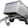 Kfz Anhänger 750 kg GARDEN TRAILER 201 KIPP mit zusätzlichen Bordwänden, Stützrad und blauer Flachplane
