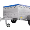 Kfz Anhänger 750 kg GARDEN TRAILER 201 KIPP mit zusätzlichen Bordwänden, Stützrad und blauer Flachplane – Bild 4