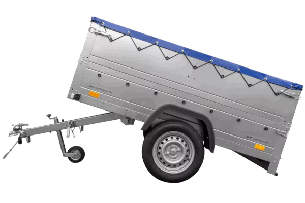 Kfz Anhänger 750 kg GARDEN TRAILER 201 KIPP mit zusätzlichen Bordwänden, Stützrad und blauer Flachplane – Bild 5