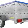 Kfz Anhänger 750 kg GARDEN TRAILER 201 KIPP mit zusätzlichen Bordwänden, Stützrad und blauer Flachplane – Bild 7