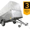 Kfz Anhänger mit Plane GARDEN TRAILER 264 KIPP [mit Stützrad, zusätzlichen Bordwänden, Hochplane und Hochspriegel] – Bild 2