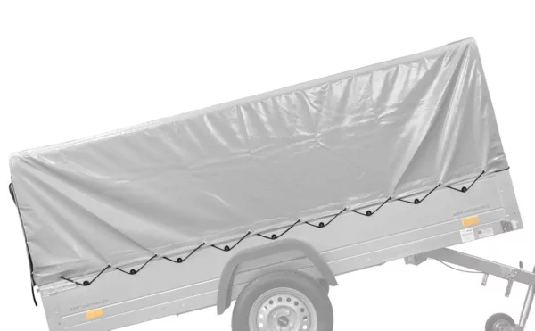 Garden Trailer 264/2 KIPP mit Stützrad, 80 cm und grauer Plane-Hochplane – Bild 4
