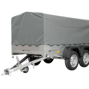 Garden Trailer 264/2 KIPP mit Stützrad, 80 cm und grauer Plane-Hochplane