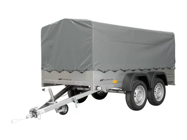 Garden Trailer 264/2 KIPP mit Stützrad, 80 cm und grauer Plane-Hochplane
